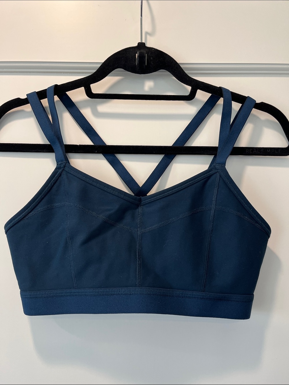 Athleta Teal Strappy Crossback Sports Bra